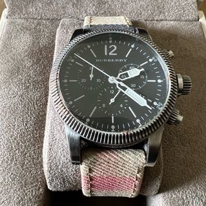 Burberry Men’s Utilitarian Swiss Chronograph watch.